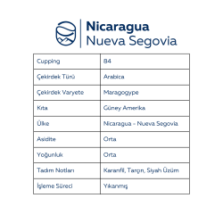 Nicaragua Nueva Segovia Single Origin - Yöresel Kahve (250gr) - 2